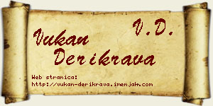 Vukan Derikrava vizit kartica